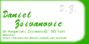 daniel zsivanovic business card